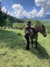 Randonnée à cheval avec monitrice au lac d'Annecy
